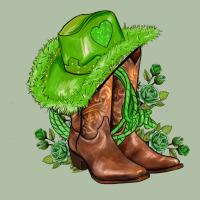 Green  Cowgirl And Roses Urban Heavy Tee | Teevron