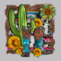 Western Cactus With Cowboy Boots And Sunflowers Long Sleeve Tee | Teevron