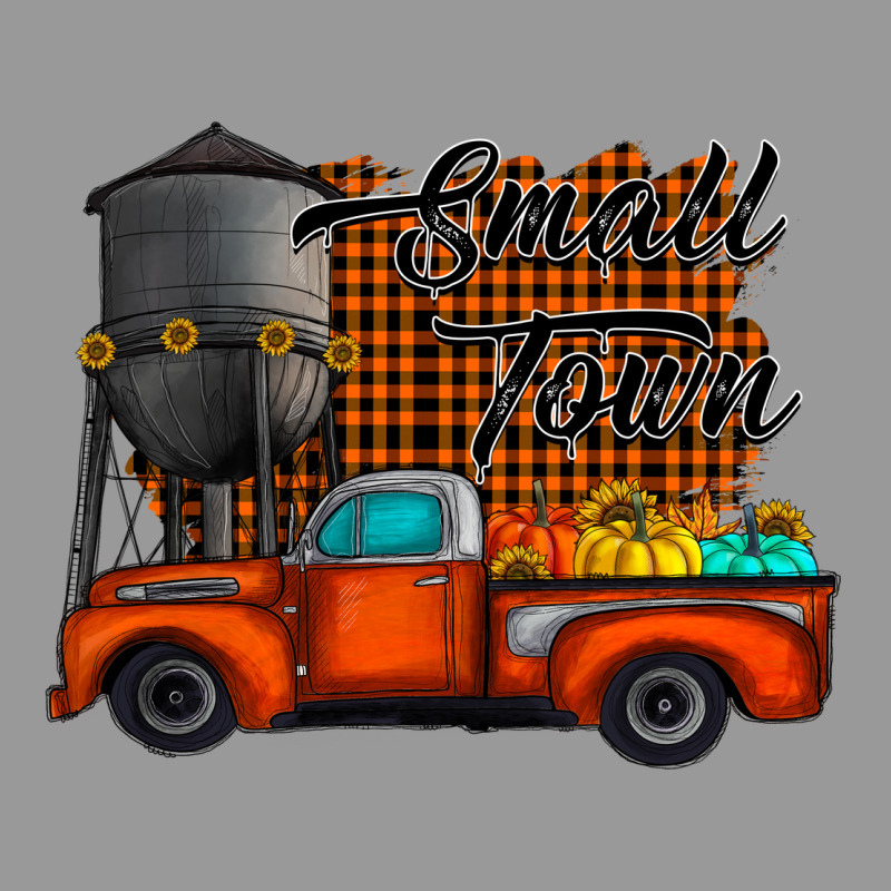 Small Town Fall Vintage Hoodie by CowhideDigitalArt | Teevron