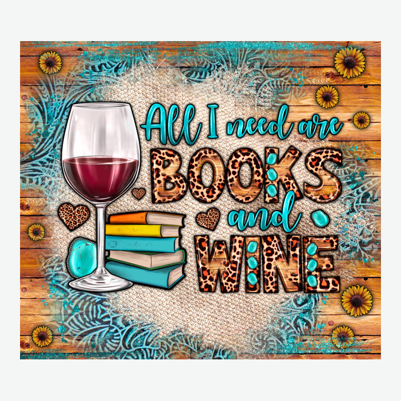 All I Need Are Books And Wine Urban Heavy Tee by JahusDesignShop | Teevron