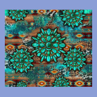 Gemstone Turquoises Aztec Leopard Cowhide Long Sleeve Tee | Teevron