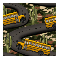 cactus camouflage school bus seamless pattern | Teevron