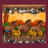 Western Horses And  Sunset With Sunflowers Long Sleeve Tee | Teevron