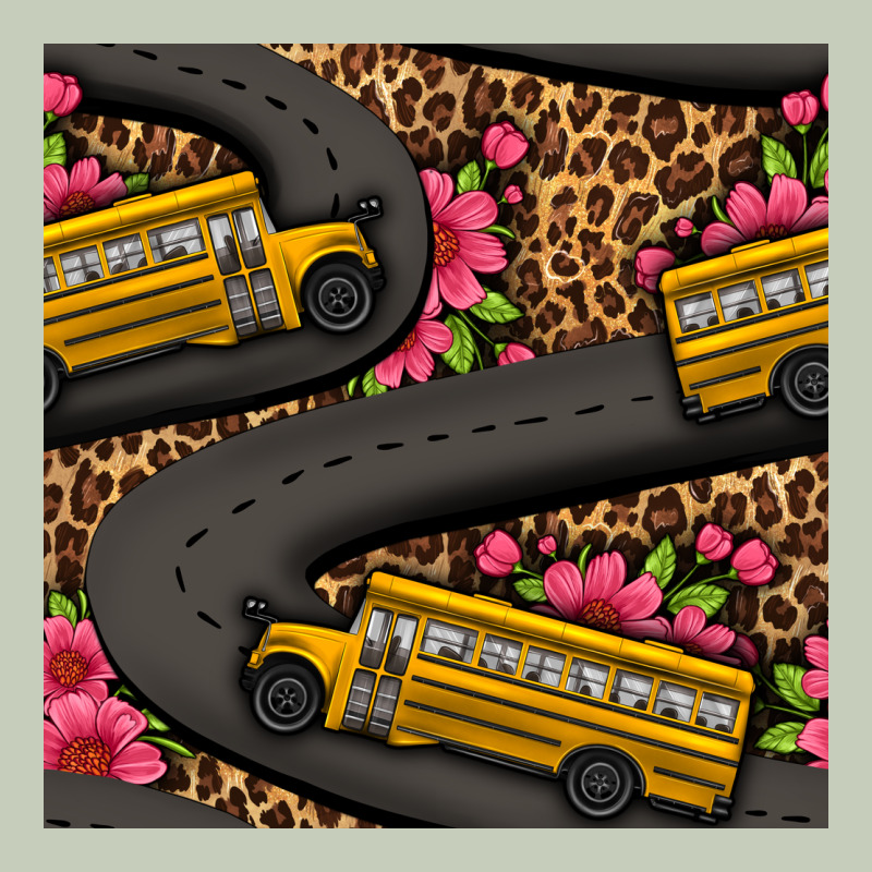 Flower Leopard School Bus Seamless Pattern Classic Tee by BundleAndBundleShop | Teevron