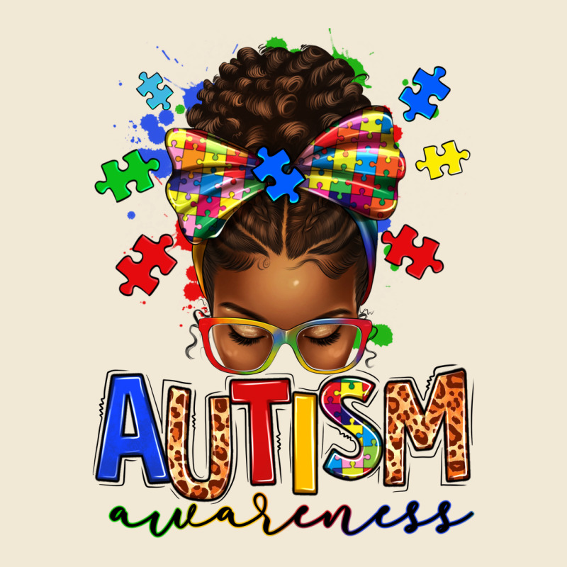 Autism Awareness Afro Messy Bun Premium Tee by texasbilliewilder | Teevron