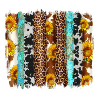 western cowhide leopard turquoise brushstrokes | Teevron
