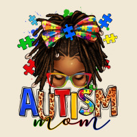 Autism Mom Afro Locs Messy Bun Premium Tee | Teevron