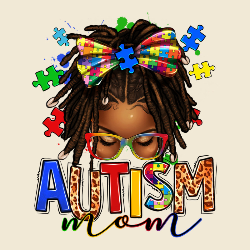 Autism Mom Afro Locs Messy Bun Premium Tee by texasbilliewilder | Teevron