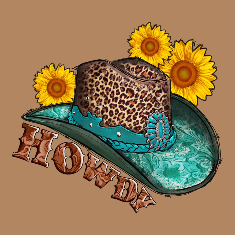 Howdy Leopard Tooled Leather Hat Long Sleeve Tee by AdoDesignShop | Teevron