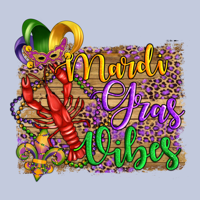 Mardi Gras Vibes Crawfish Mask And Fleur De Lis Long Sleeve Tee by Artiststas | Teevron