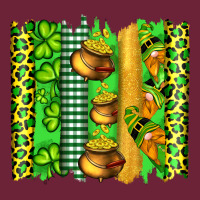 St Patricks Gnomes And Cloves With Leopard  Brushstrokes Long Sleeve Tee | Teevron