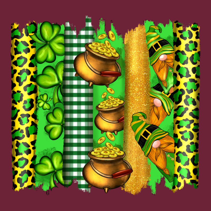 St Patricks Gnomes And Cloves With Leopard  Brushstrokes Long Sleeve Tee by Artiststas | Teevron