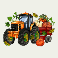 Fall Tractor With Pumpkin Urban Heavy Tee | Teevron