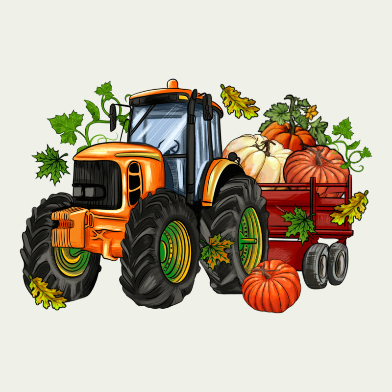 Fall Tractor With Pumpkin Urban Heavy Tee by AdoDesignShop | Teevron
