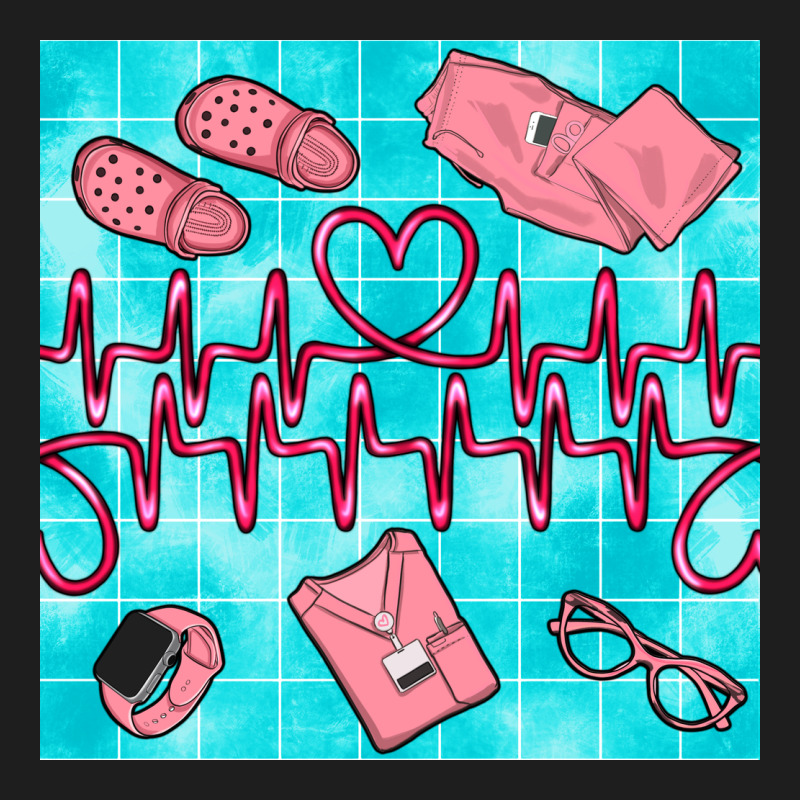 Nurse Heart Beat Seamless Pattern Classic Tee by BundleAndBundleShop | Teevron