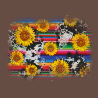 Serape Cowhide Sunflower Background Long Sleeve Tee | Teevron