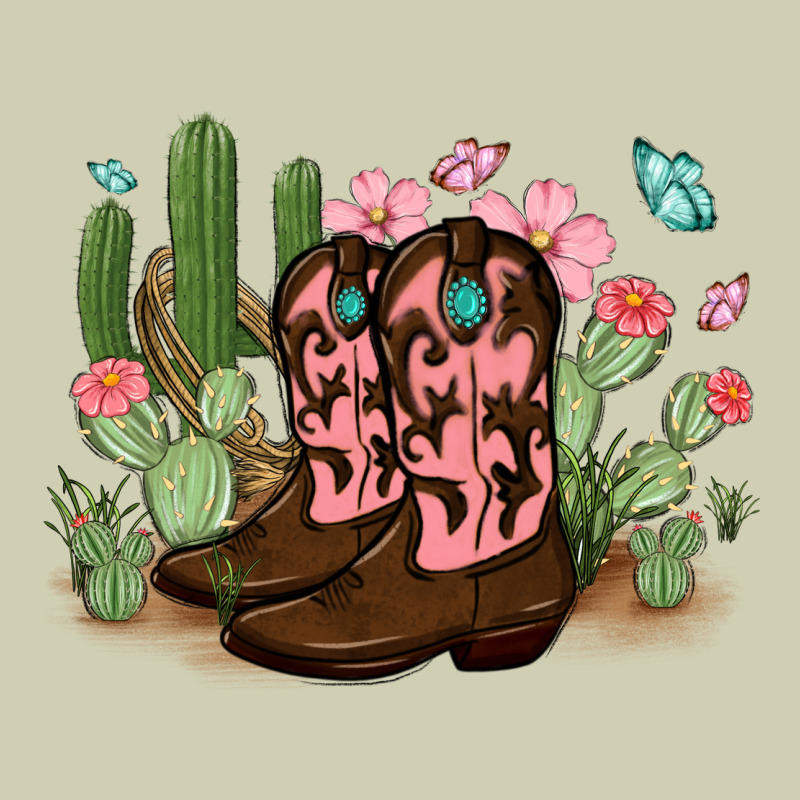 Cowboy Boots With Cactus Heavy Core Tee by MaliasSmallBusiness | Teevron