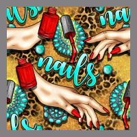 Hand And Nail Polish With Turquoise Gemstone And Leopard Seamless Patt Heavyweight Hoodie | Teevron