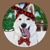 Christmas White Shepherd With Cowhide Premium Tee | Teevron