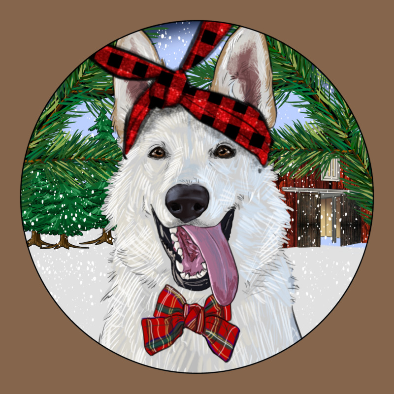 Christmas White Shepherd With Cowhide Premium Tee by RanaPortraitStore | Teevron