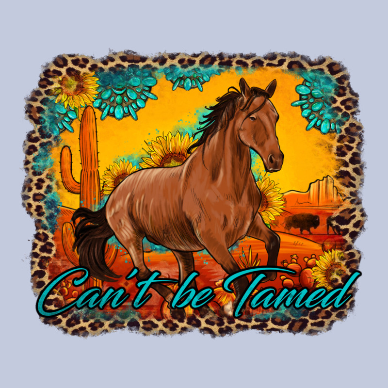Can't Be Tamed Horse With Sunflowers Turquoise Gemstone Western Sunset Long Sleeve Tee by Artiststas | Teevron