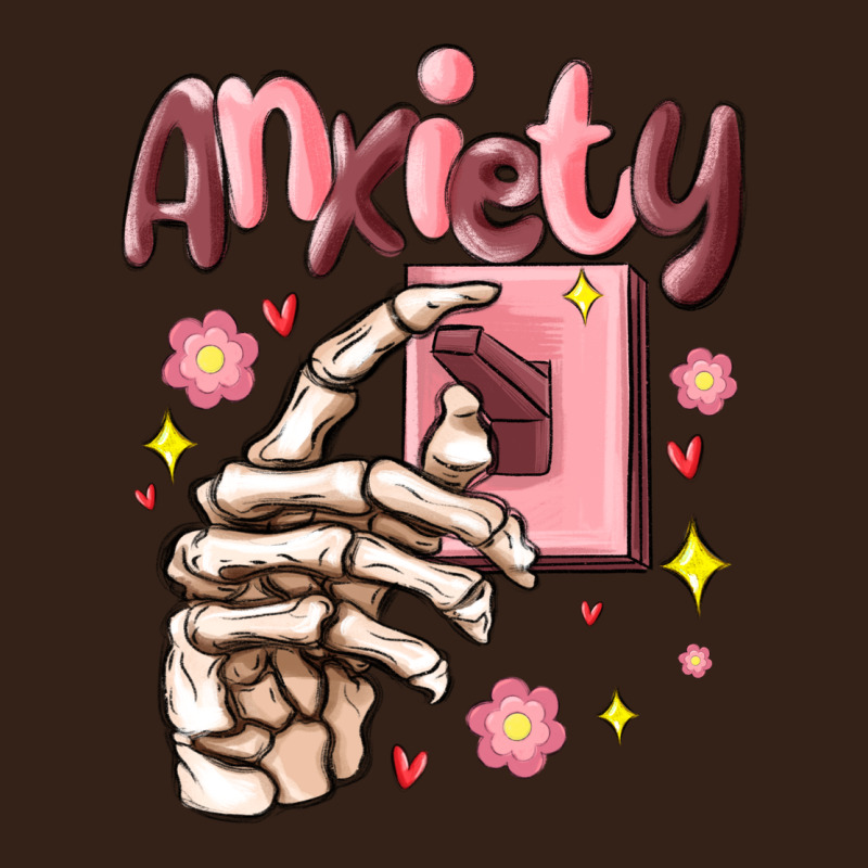 Anxiety Skeleton Hand Heavy Core Tee by MaliasSmallBusiness | Teevron