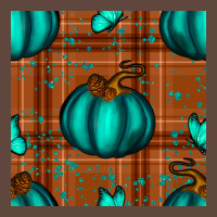 Turquoise Pumpkin Plaid Seamless Pattern Classic Tee | Teevron