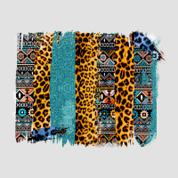 Aztec Leopard Glitter Brushstrokes Premium Hoodie | Teevron
