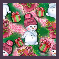 Cute Snowman And Gift Box With Leopard Seamless Pattern Bbs Heavyweight Hoodie | Teevron
