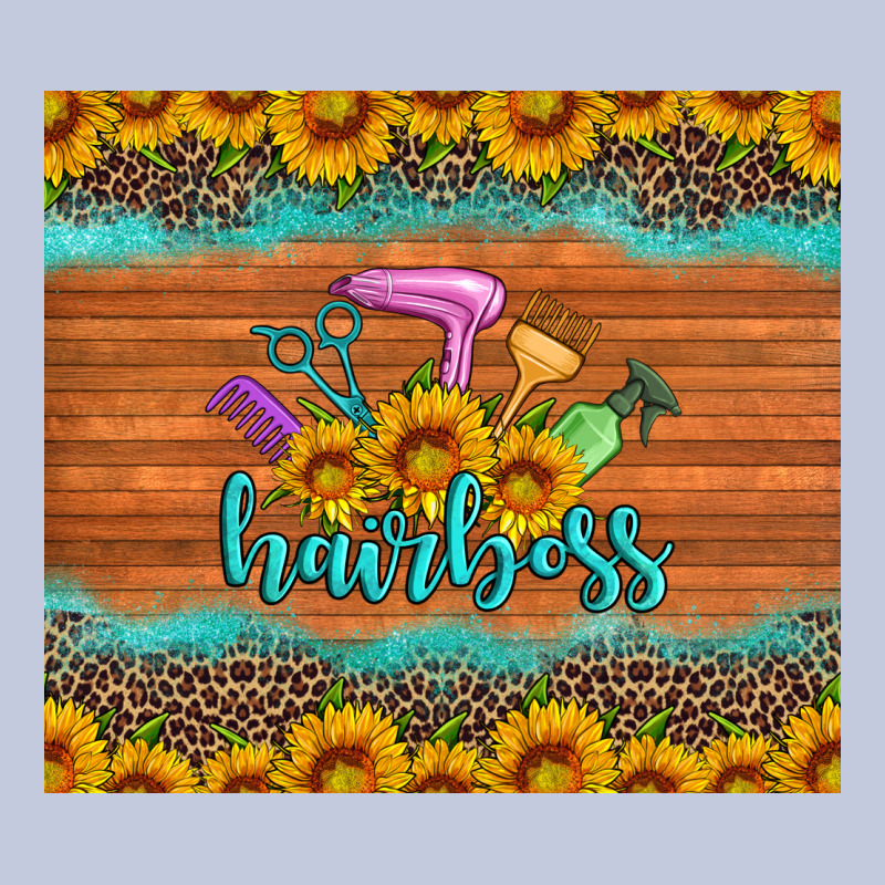 Hairboss 200z Skinny Sunflowers Leopard Hairdresser Long Sleeve Tee by Artiststas | Teevron