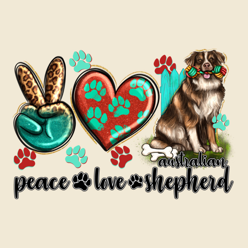 Peace Love Australian Shepherd Premium Tee by texasbilliewilder | Teevron
