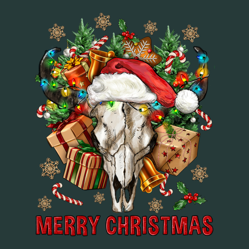 Merry Christmas With Bull Skull Premium Sweatshirt by BundleAndBundleShop | Teevron