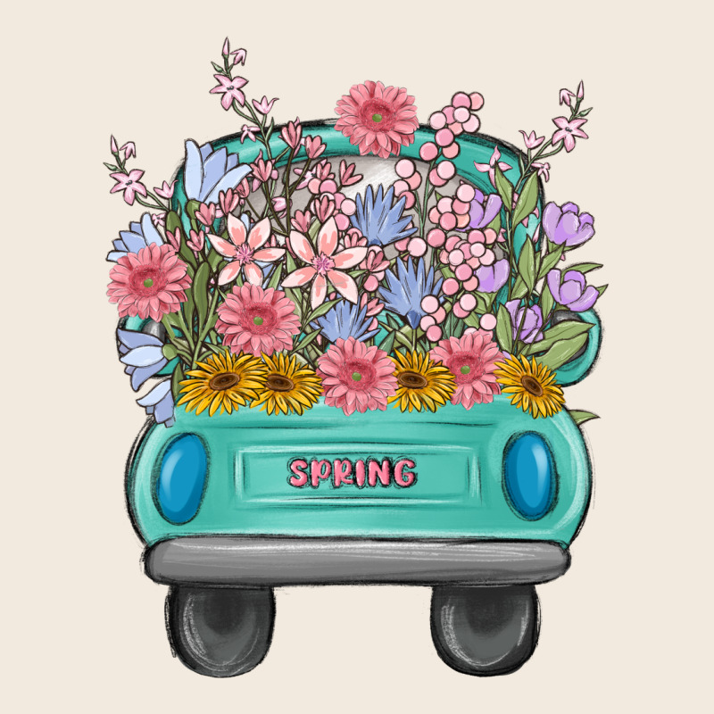 Truck With Flowers Zipper Hoodie by MaliasSmallBusiness | Teevron