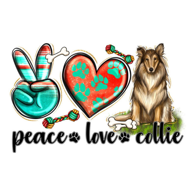 Peace Love Collie Premium Tee by texasbilliewilder | Teevron