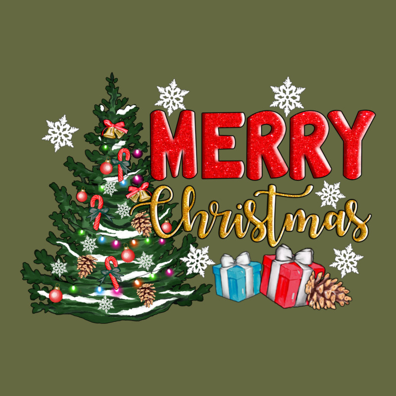Merry Christmas Tree Long Sleeve Tee by AdoDesignShop | Teevron