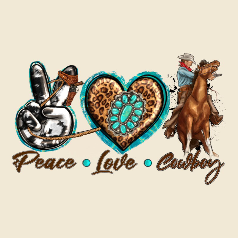 Peace Love Cowboy Premium Tee by texasbilliewilder | Teevron