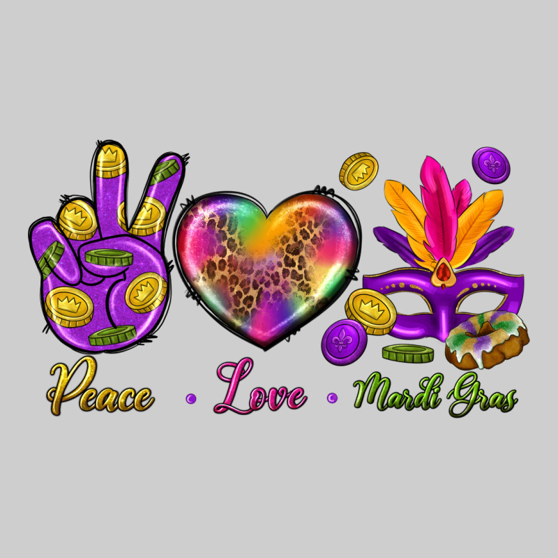Peace Love Mardi Gras Premium Sweatshirt by BundleAndBundleShop | Teevron