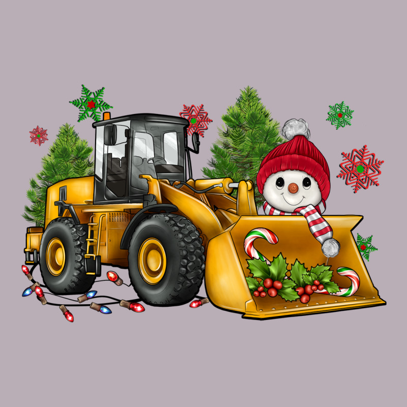 Christmas Bulldozer Snowman Vintage Tee by JahusDesignShop | Teevron