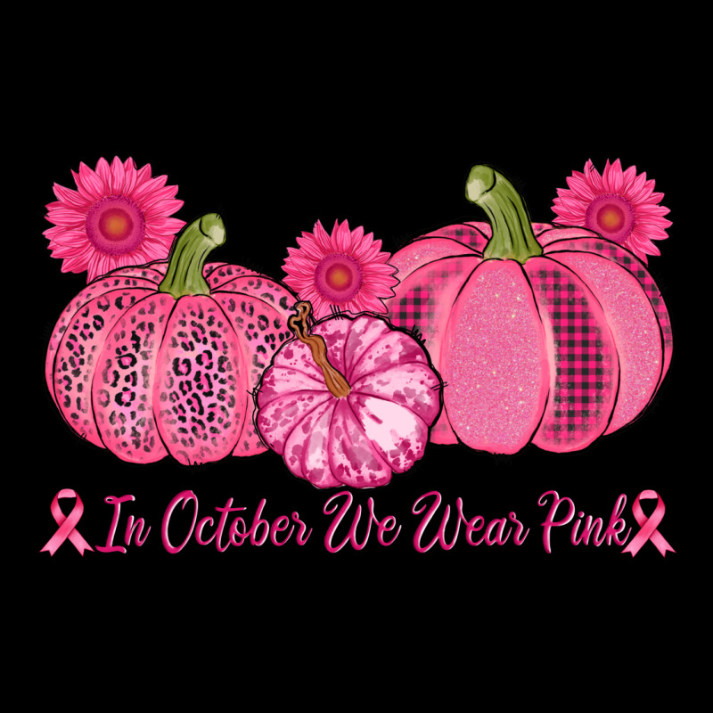 In October We Wear Pink Pumpkins Long Sleeve Tee by AdoDesignShop | Teevron