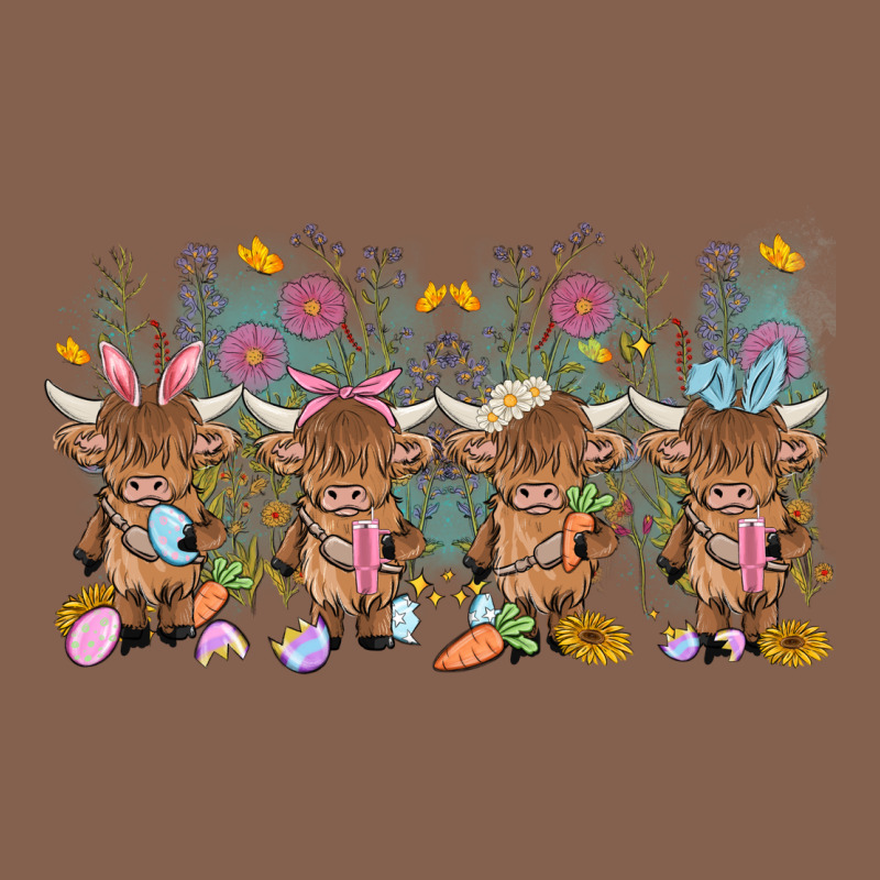 Easter Day Baby Highland Cow Zipper Hoodie by MaliasSmallBusiness | Teevron