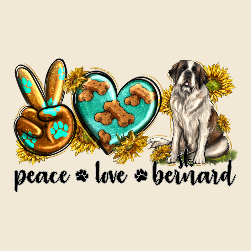 Peace Love St. Bernard Premium Tee by texasbilliewilder | Teevron