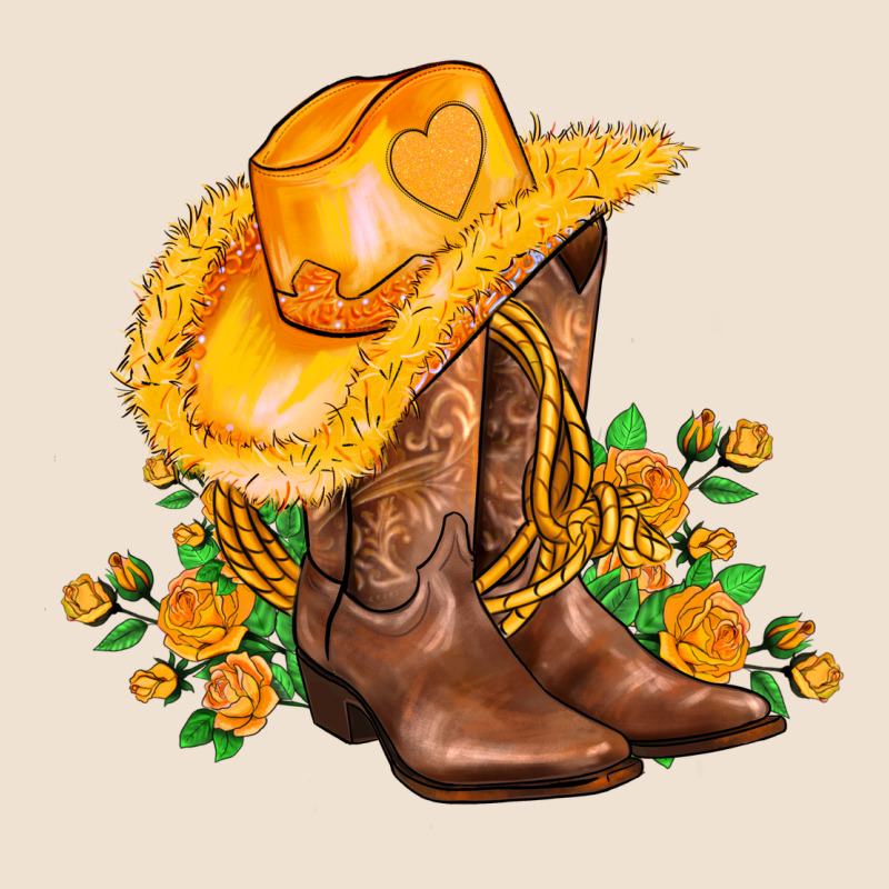 Yellow  Cowgirl And Roses Urban Heavy Tee by AdoDesignShop | Teevron