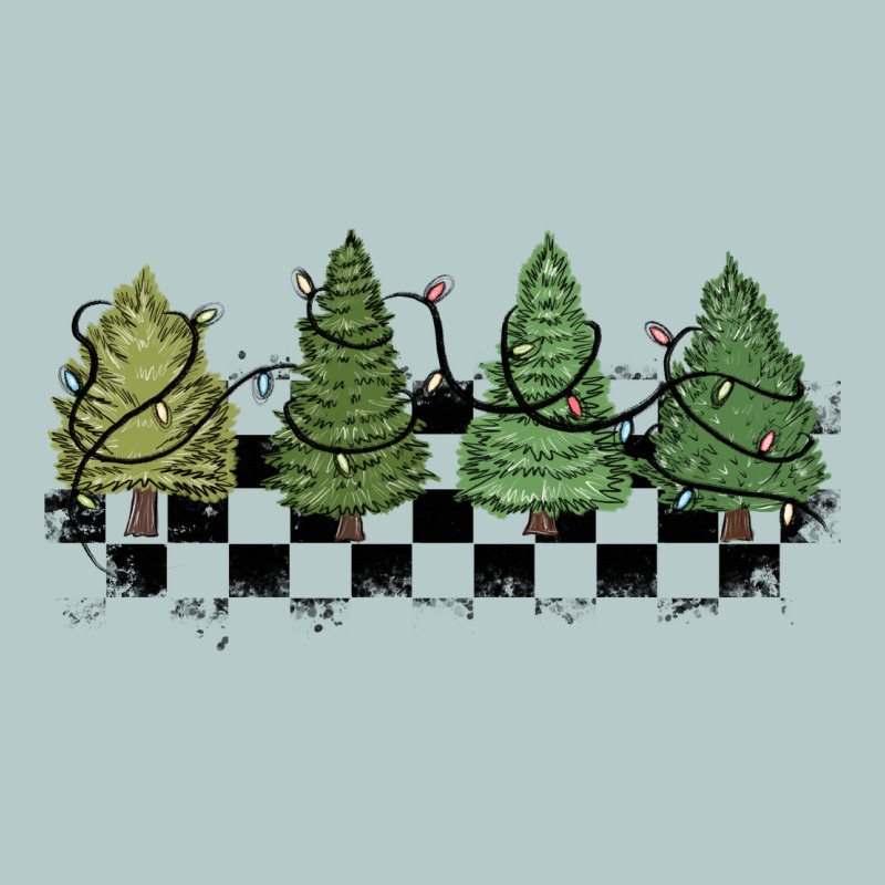 Christmas Checkered Trees Heavy Core Tee by MaliasSmallBusiness | Teevron