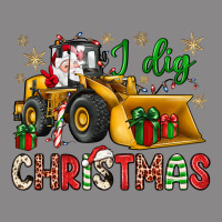 I Dig Christmas Bulldozer Santa Vintage Tee | Teevron