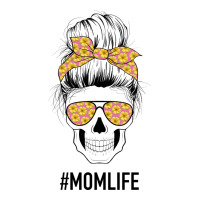 Yellow Flower on Pink Background Mom Skull | Teevron
