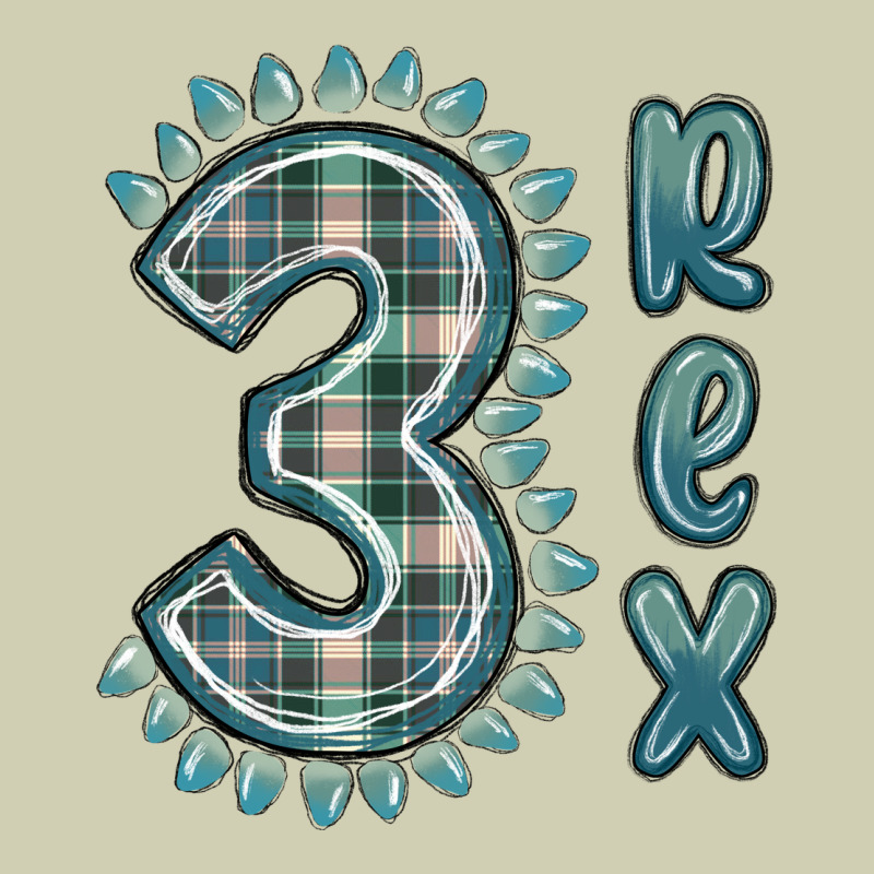 3 Rex Green Dinosaur Heavy Core Tee by MaliasSmallBusiness | Teevron