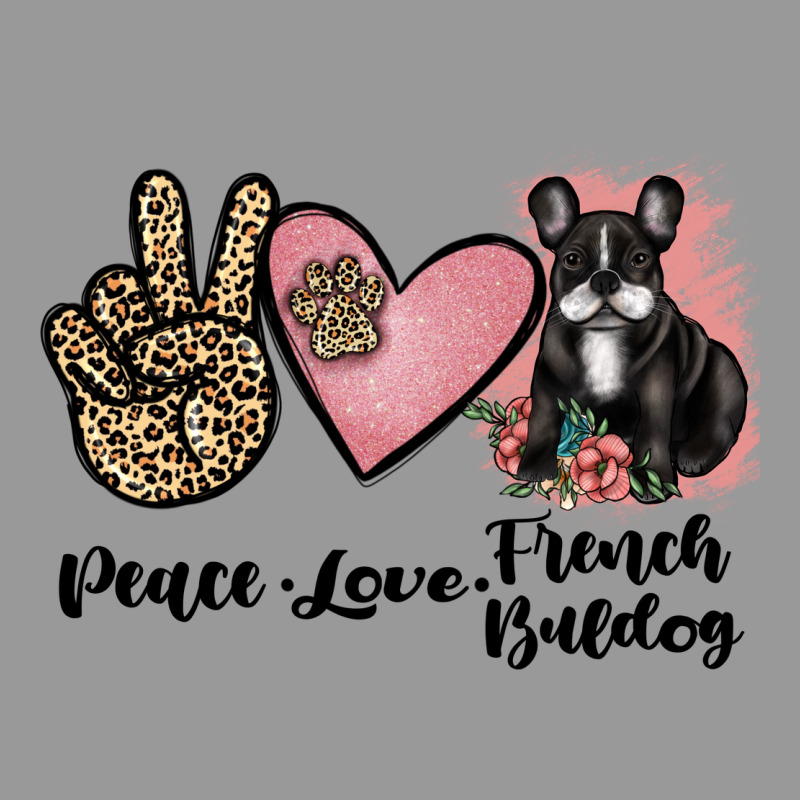 Peace Love French Bulldog Vintage Hoodie by JahusDesignShop | Teevron