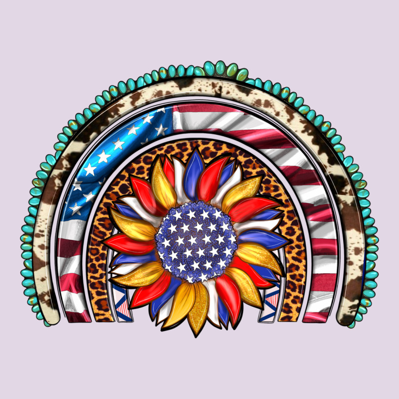 Sunflower American Flag Leopard Gemstone Cowhide Rainbow Classic Tee by Artiststas | Teevron