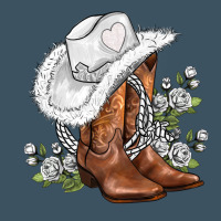 White  Cowgirl  And Roses Urban Heavy Tee | Teevron