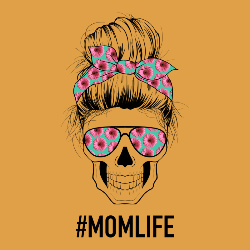 Pink Flower On Cyan Background Mom Skull Premium Hoodie by Bettercallsaul | Teevron